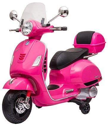 Accu Vespa Scooter GTS DELUX 12Volt Roze met koffer
