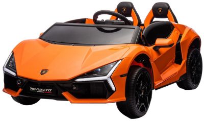 Elektrische Kinderauto Lamborghini Revuelto Oranje 4X4 24Volt 2 Persoons