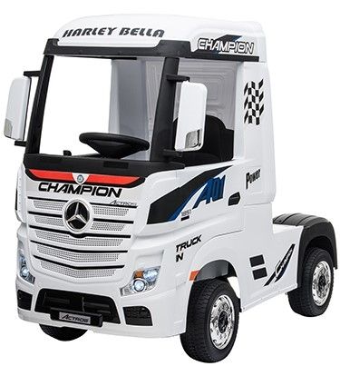 Elektrische Kindervrachtwagen Mercedes Actros Truck 4X4 Wit