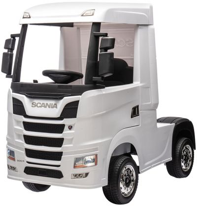 Elektrische Kindervrachtwagen Scania 500R Truck 4X4 Wit