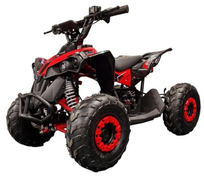 Elektrische Midi Quad CYCLONE Rood 1200W BRUSHLESS 48Volt LCD-Scherm