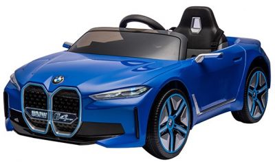 Elektrische Kinderauto BMW i4 Blauw  4X4 12V