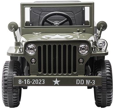 Elektrische Leger-Jeep 4X4 12Volt Olijf Groen 1 persoons