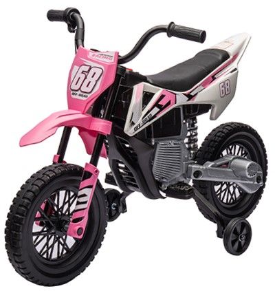 Elektrische Kindermotor Cross Bike Off-road Roze 12Volt