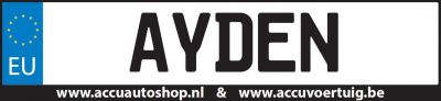 Kenteken stickerset EU op eigen naam & rijbewijs