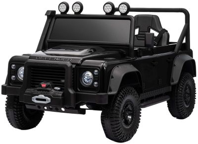 Accu Kinderauto SUV Land Rover Defender 110 SVX Zwart 24Volt
