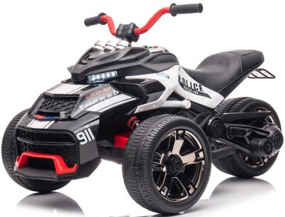 Elektrische Kindermotor Trike POLITIE met RC 12 Volt Wit