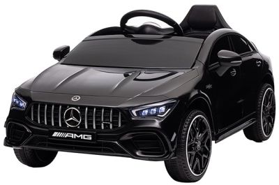 Accu Kinderauto Mercedes CLA45s AMG Zwart metallic