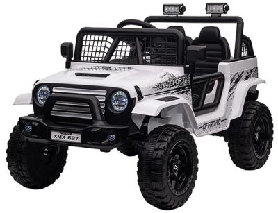 Elektrische kinderjeep Racer Wit 24V 4X4