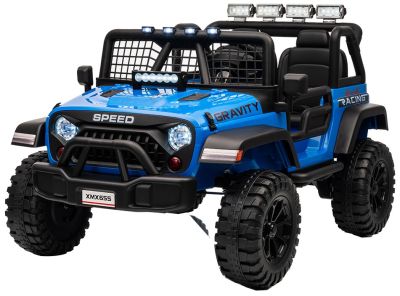 Elektrische kinderjeep Gravity Blauw 24Volt 4X4 2 persoons